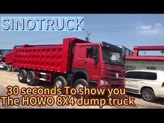 50 τόνων 12 τροχών Sinotruk Dump Truck Χρησιμοποιημένο Howo 371 375 420 HP Τρακ 8X4 Κόκκινο
