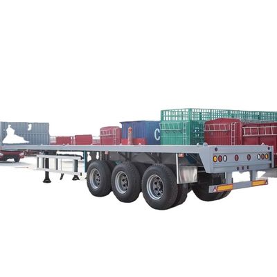 Αγορά 3 και 4 άξονα 40ft 50ft 60ft Κωνσταντινοφόρο Flatbed Trailer Τανζανία Χρησιμοποιημένο Flatbed Semi Trailer προς πώληση online manufacture