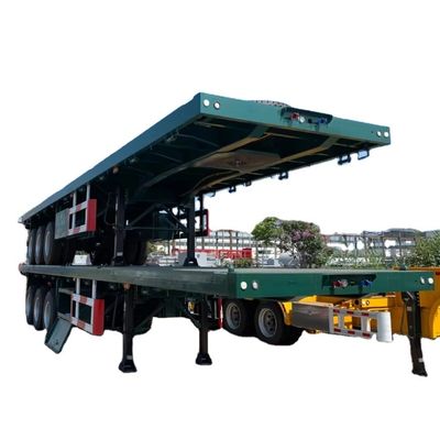 Αγορά Προσαρμόσιμο 3 άξονα 40 Ft Semi Truck Trailer Flatbed Container Semi Trailer με κεφαλίδα online manufacture