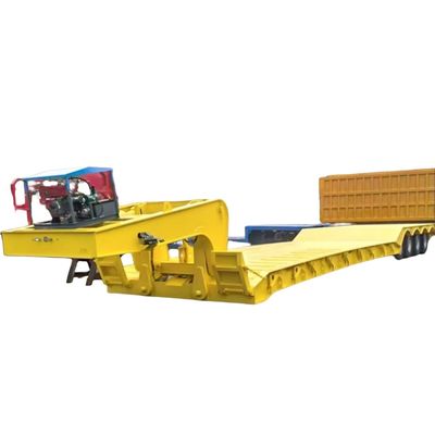 Καλή τιμή. 3 άξονας 80ton αποσυναρμολογητέο Semi-Trailer Low-Bed Semi-Trailer Heavy Duty Lowboy για την Γκάνα σε απευθείας σύνδεση