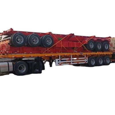 Καλή τιμή. 3 άξονες 20ft Shipping Container Flatbed Semi Truck Flatbed Semi Trailer με στήριξη σε απευθείας σύνδεση